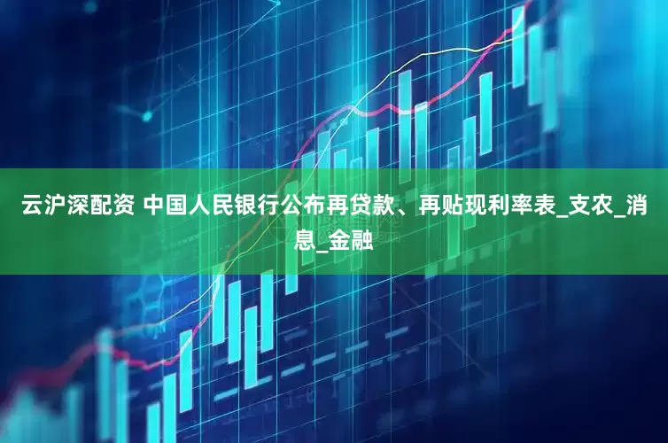 云沪深配资 中国人民银行公布再贷款、再贴现利率表_支农_消息_金融